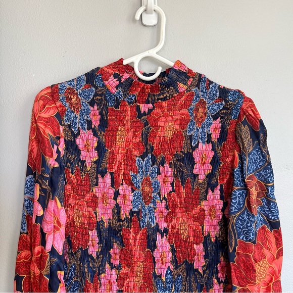 FARM RIO Mini Smocked Dress Garden Navy S - Picture 7 of 12